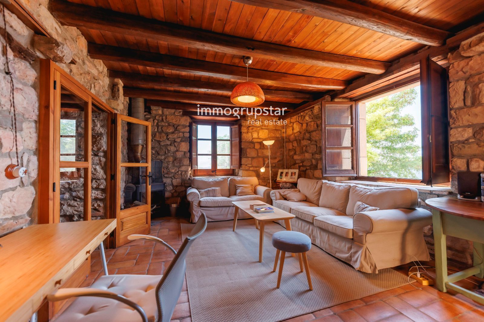 Living room of Country house for sale in Amer  with Storage room
