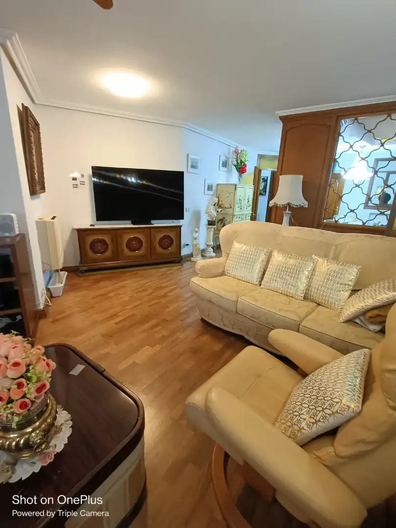 Living room of Flat for rent in Madrid  with Air Conditioner, Heating and Parquet flooring