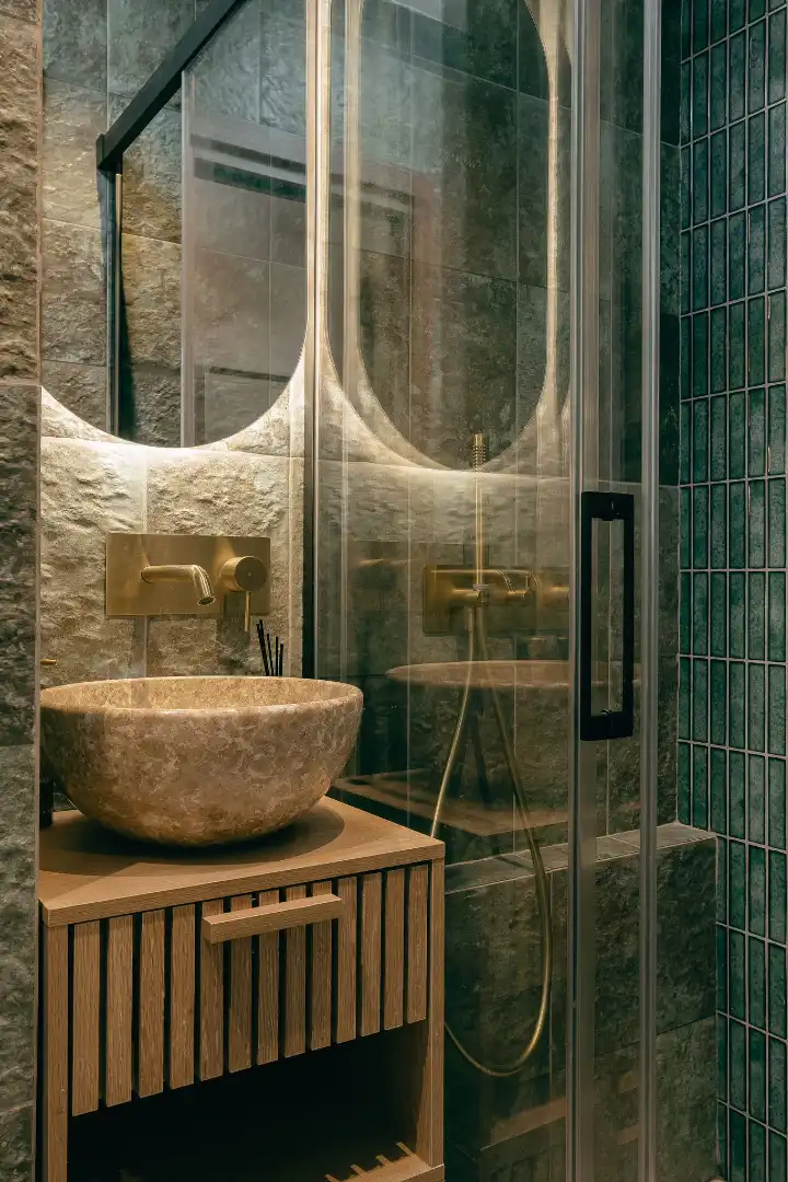 Badezimmer von Wohnung zum Verkauf in Torrevieja mit Klimaanlage, Heizung und Privatgarten