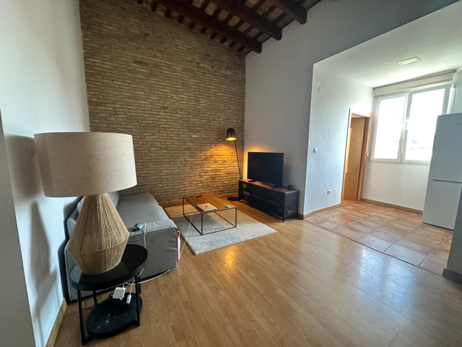 Sala de estar de Piso de alquiler en  Valencia Capital con Aire acondicionado, Jardín privado y Parquet