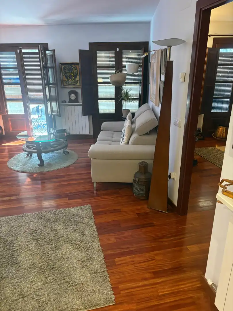 Sala d'estar de Pis en venda en Camprodon amb Calefacció, Parquet i Moblat
