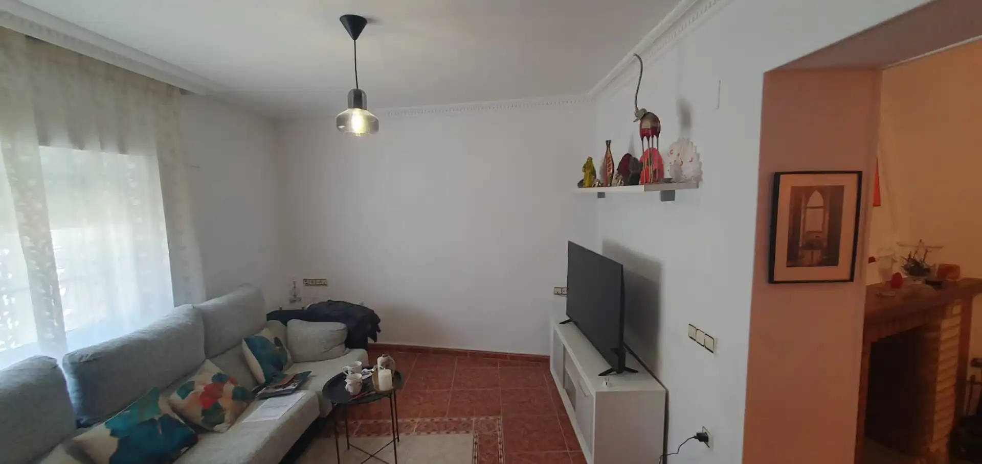 Sala d'estar de Casa adosada en venda en Sax amb Traster, Moblat i Forn