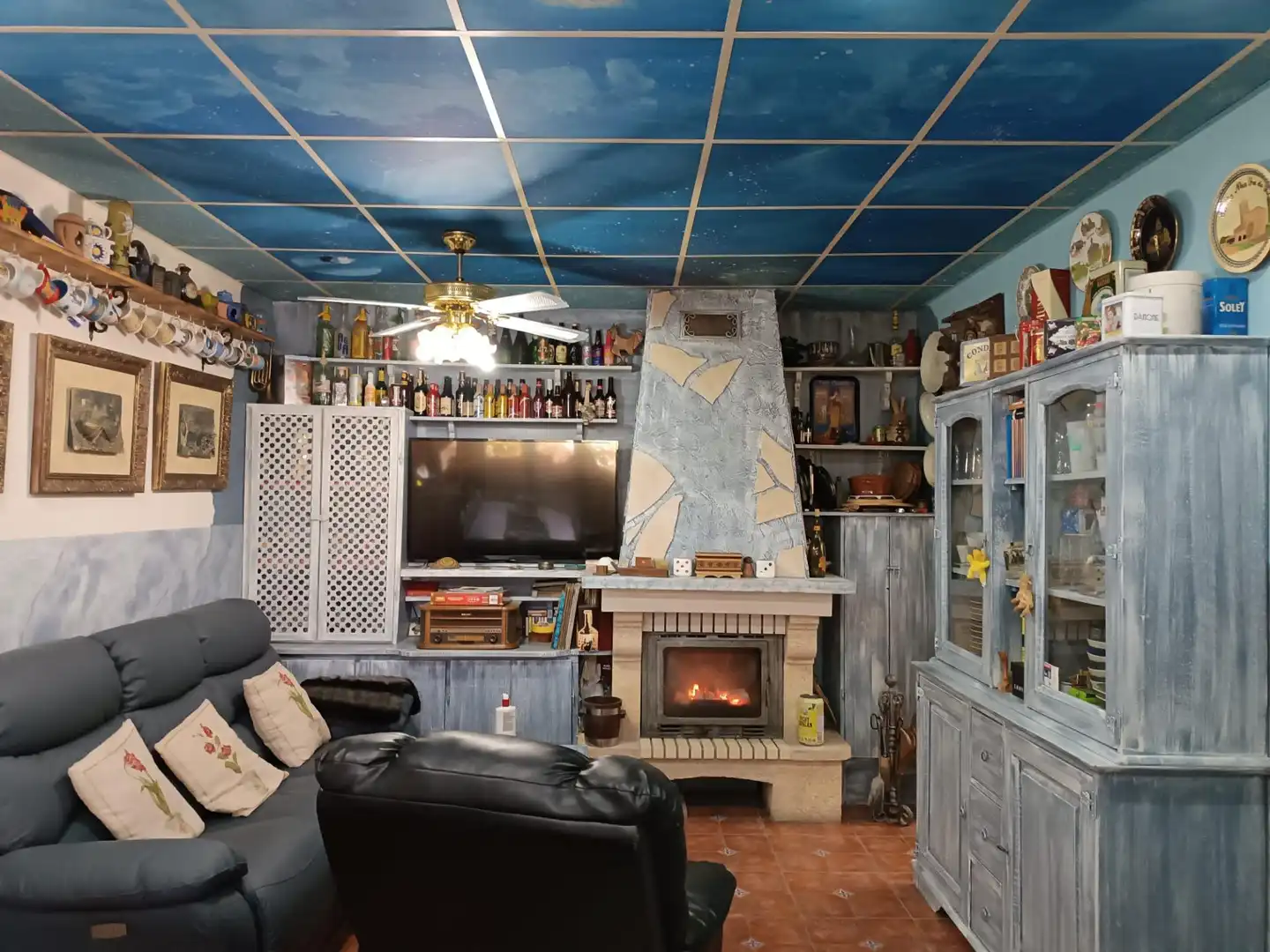 Sala de estar de Casa adosada en venta en Lanaja con Aire acondicionado y Calefacción