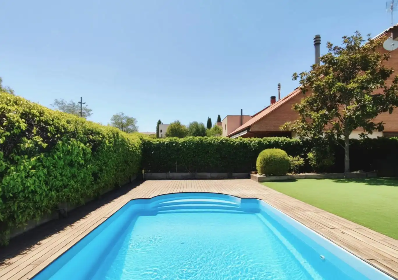 Piscina de Casa o xalet en venda en Matadepera amb Aire condicionat, Jardí privat i Terrassa