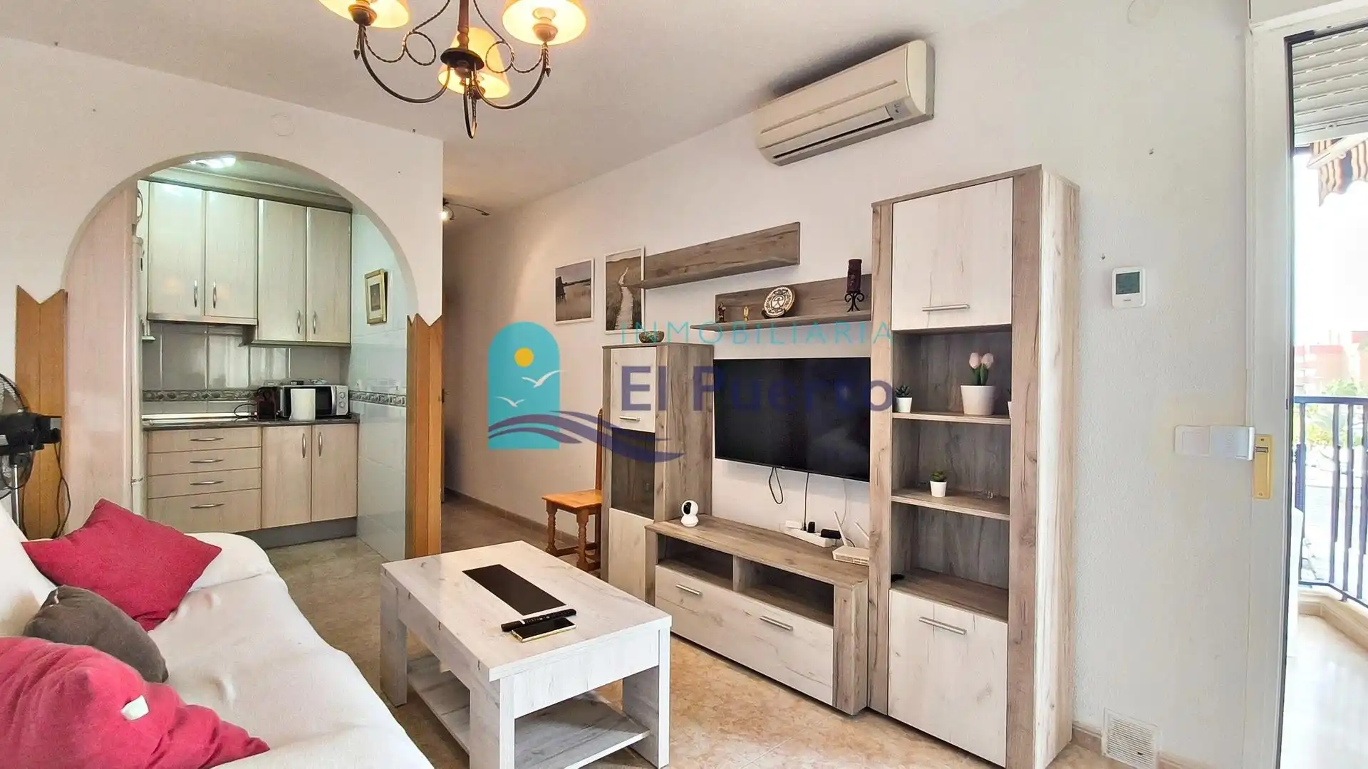 Sala de estar de Apartamento en venta en Puerto de Mazarrón