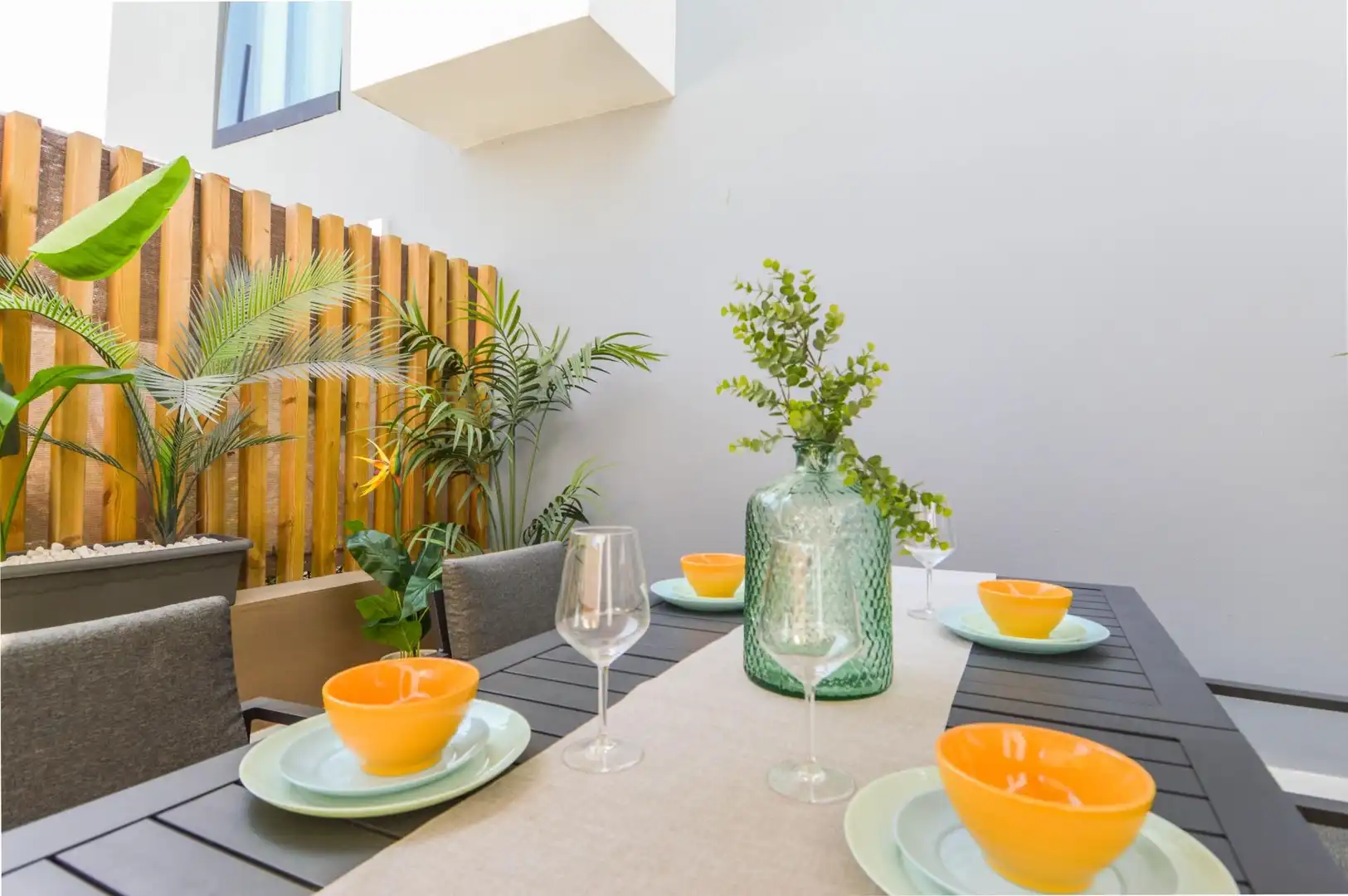 Terrassa de Apartament de lloguer en Mogán amb Aire condicionat, Jardí privat i Terrassa