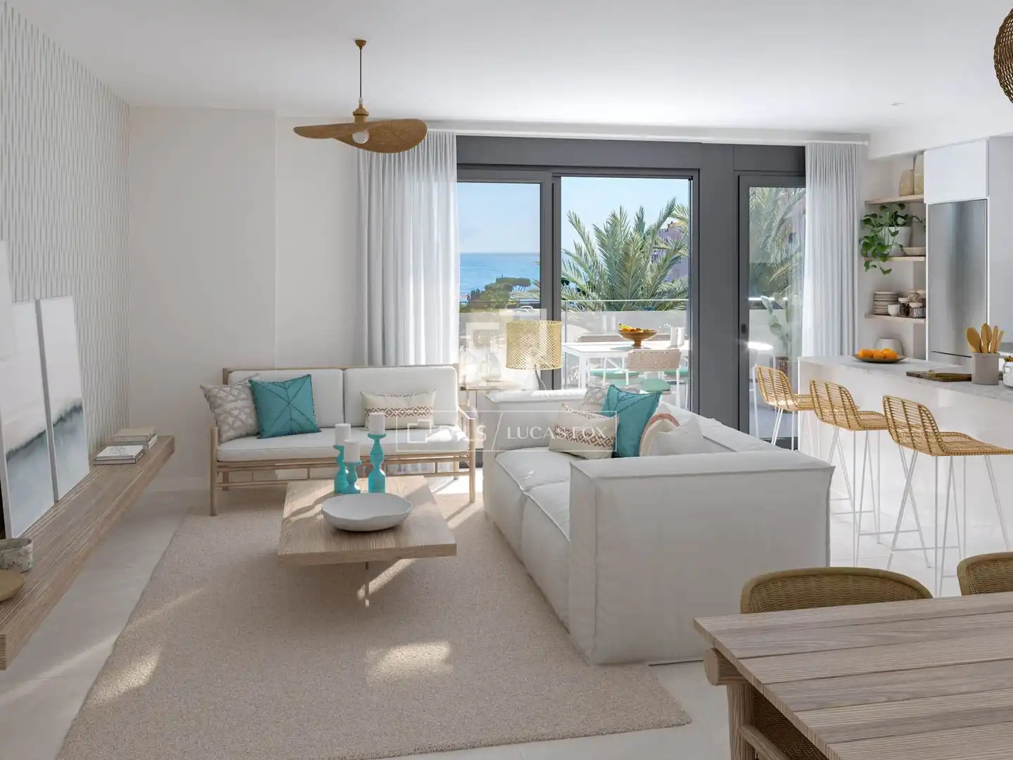 Living room of Flat for sale in Eivissa  with Air Conditioner, Terrace and Swimming Pool