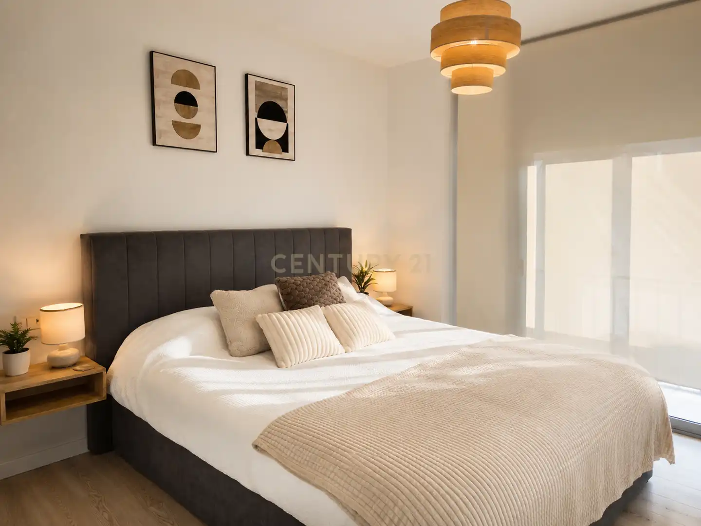 Schlafzimmer von Wohnungen zur Miete in Benalmádena mit Klimaanlage, Waschmaschine und Gemeinschaftspool