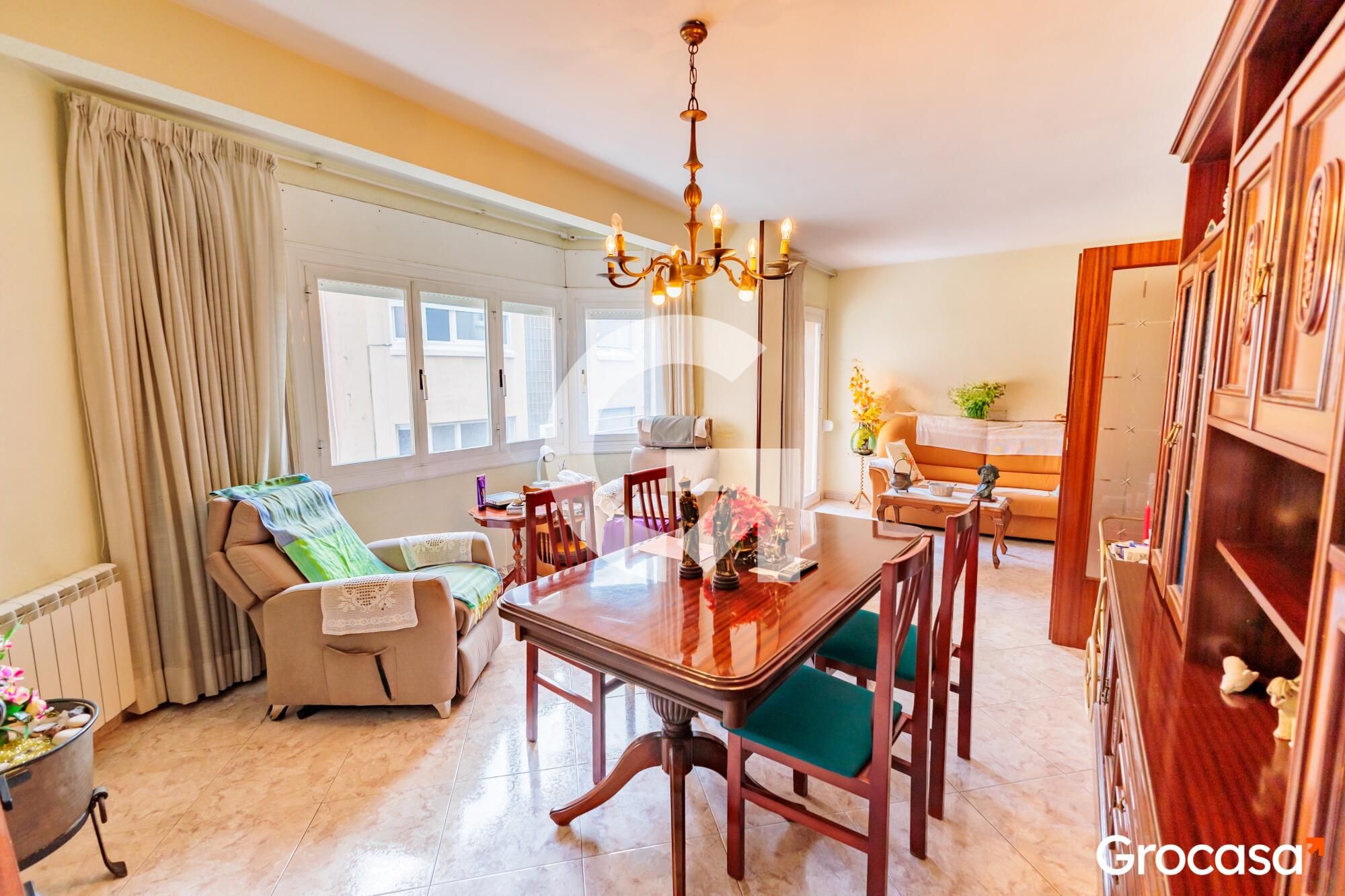 Dining room of Flat for sale in Terrassa  with Heating, Furnished and Oven
