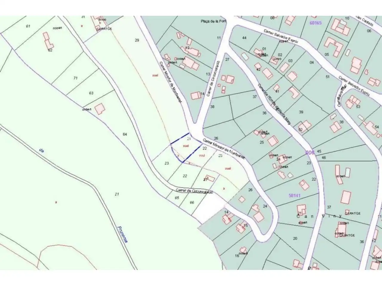 Rural land for sale in Calle Mirador de Montserrat
