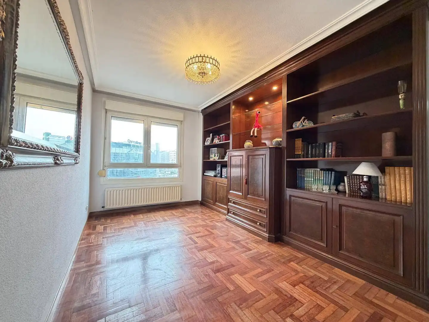 Sala de estar de Piso en venta en Gijón  con Calefacción, Parquet y Terraza