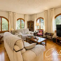 Sala d'estar de Casa o xalet en venda en Santa Cristina d'Aro amb Calefacció, Jardí privat i Terrassa