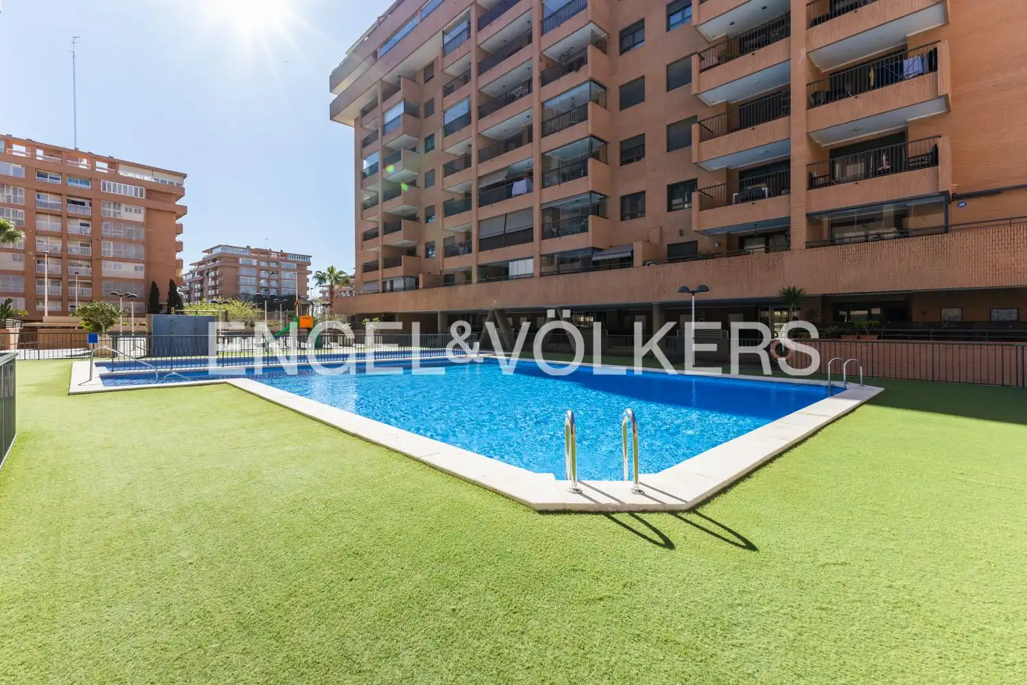 Swimming pool of Flat for rent in Alboraya  with Air Conditioner, Heating and Private garden