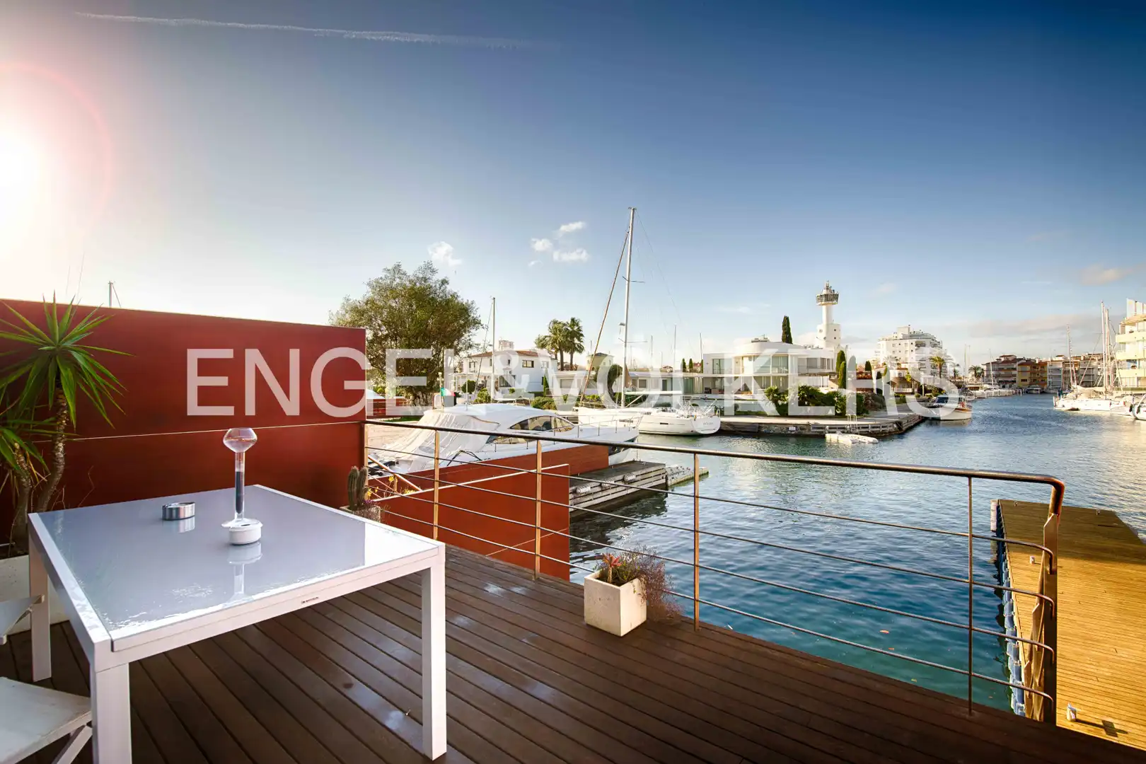 Terrace of Detached homes for sale in Empuriabrava  with Air Conditioner, Terrace and Swimming Pool