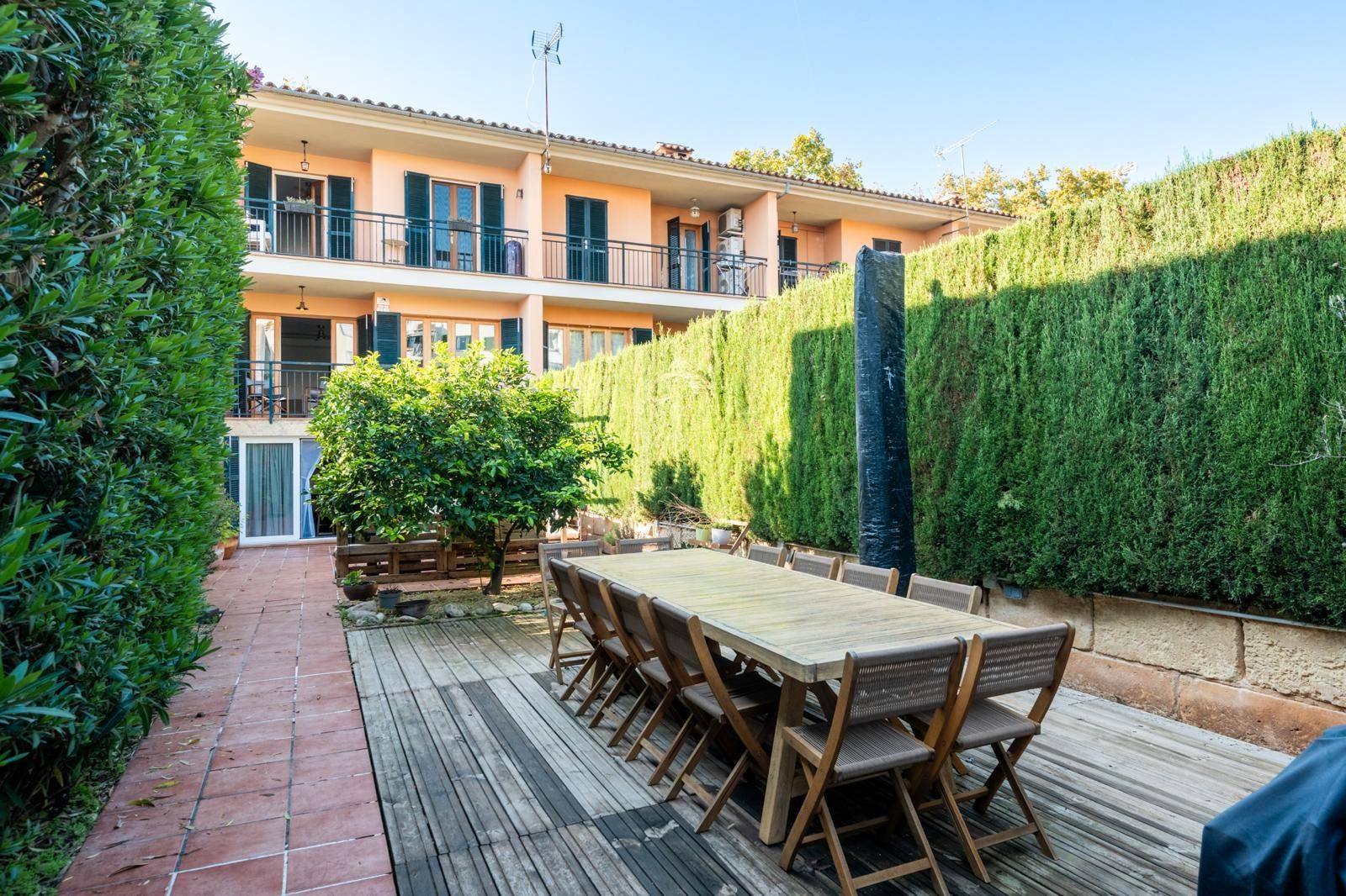 Terraza de Casa adosada en venta en  Palma de Mallorca con Calefacción, Jardín privado y Amueblado
