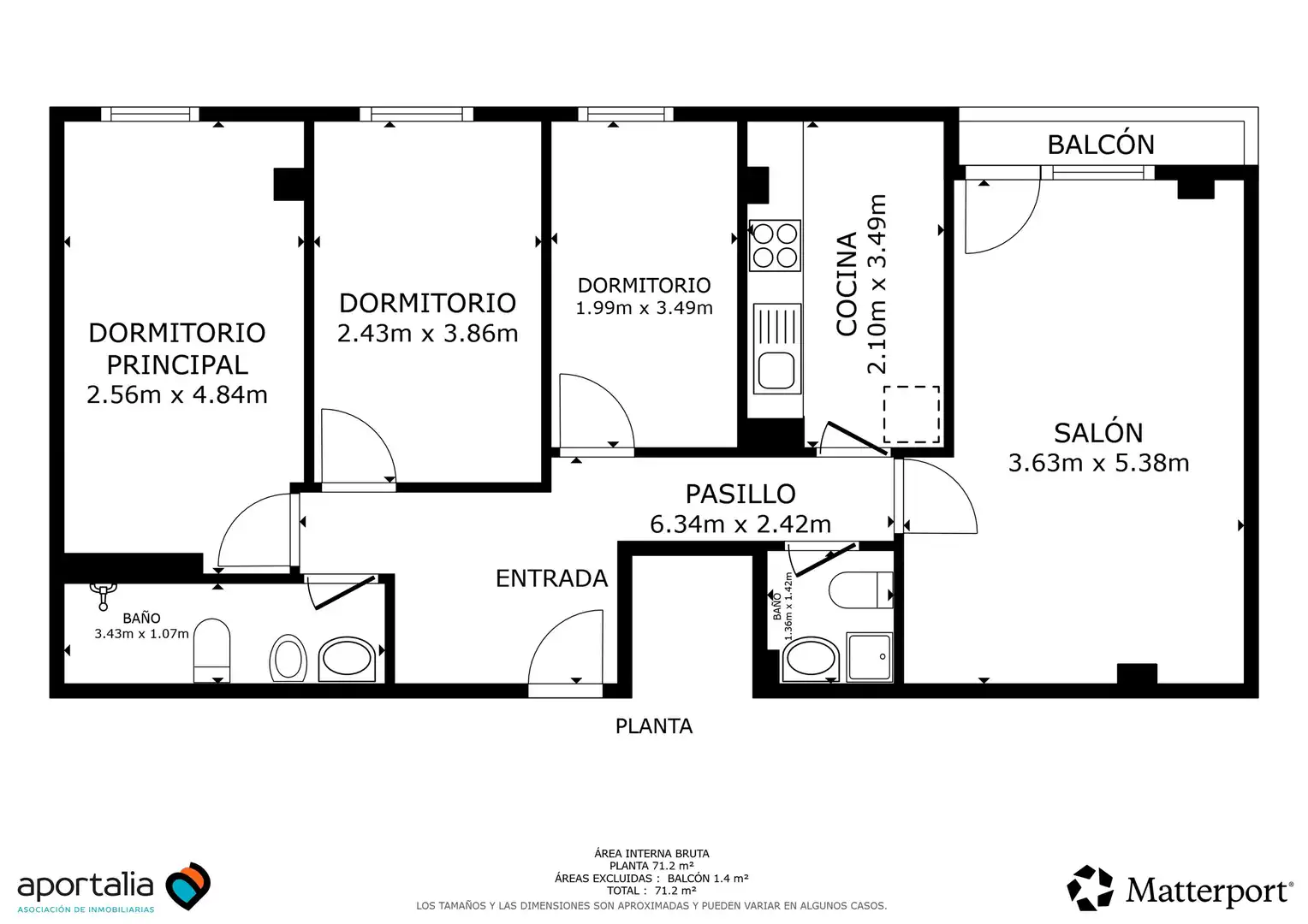 Wohnung zum Verkauf in Zaragoza mit Klimaanlage, Heizung und Terrasse