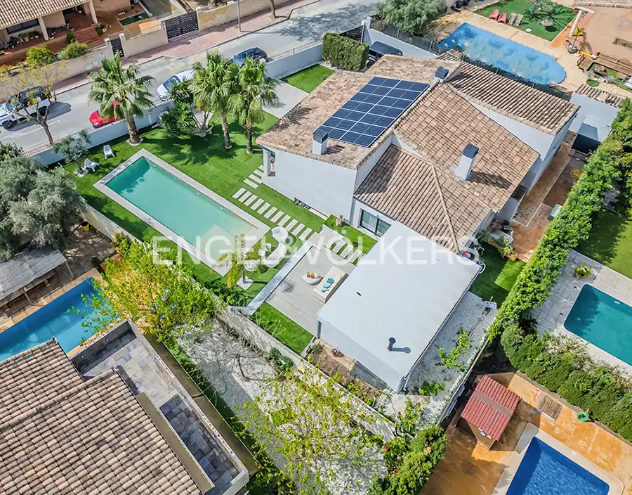 Vista exterior de Casa o chalet en venta en Mutxamel con Aire acondicionado, Calefacción y Jardín privado
