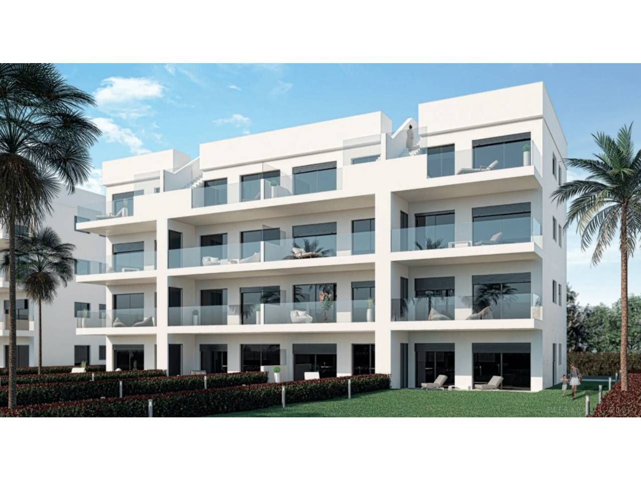 Exterior view of Flat for sale in Alhama de Murcia  with Air Conditioner, Swimming Pool and Furnished