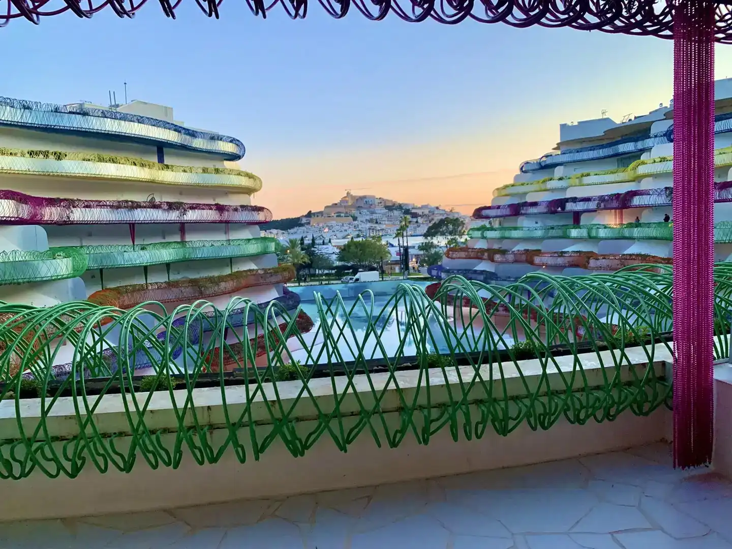 Terrasse von Wohnungen zur Miete in Eivissa mit Klimaanlage, Schwimmbad und Balkon