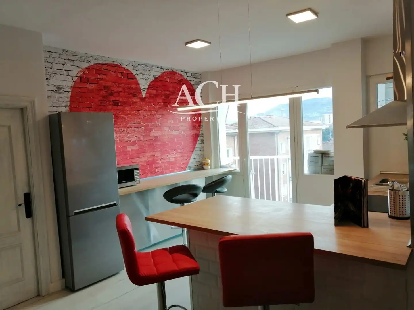 Kitchen of Flat for rent in Bilbao   with Terrace, Furnished and Washing machine