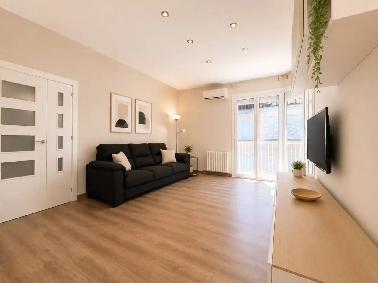 Sala de estar de Piso en venta en Manresa con Aire acondicionado, Calefacción y Parquet