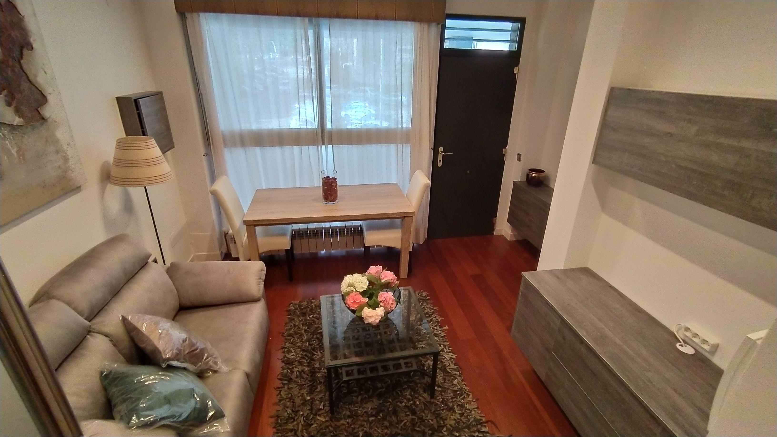 Living room of Apartment to rent in  Madrid Capital  with Heating, Parquet flooring and Furnished