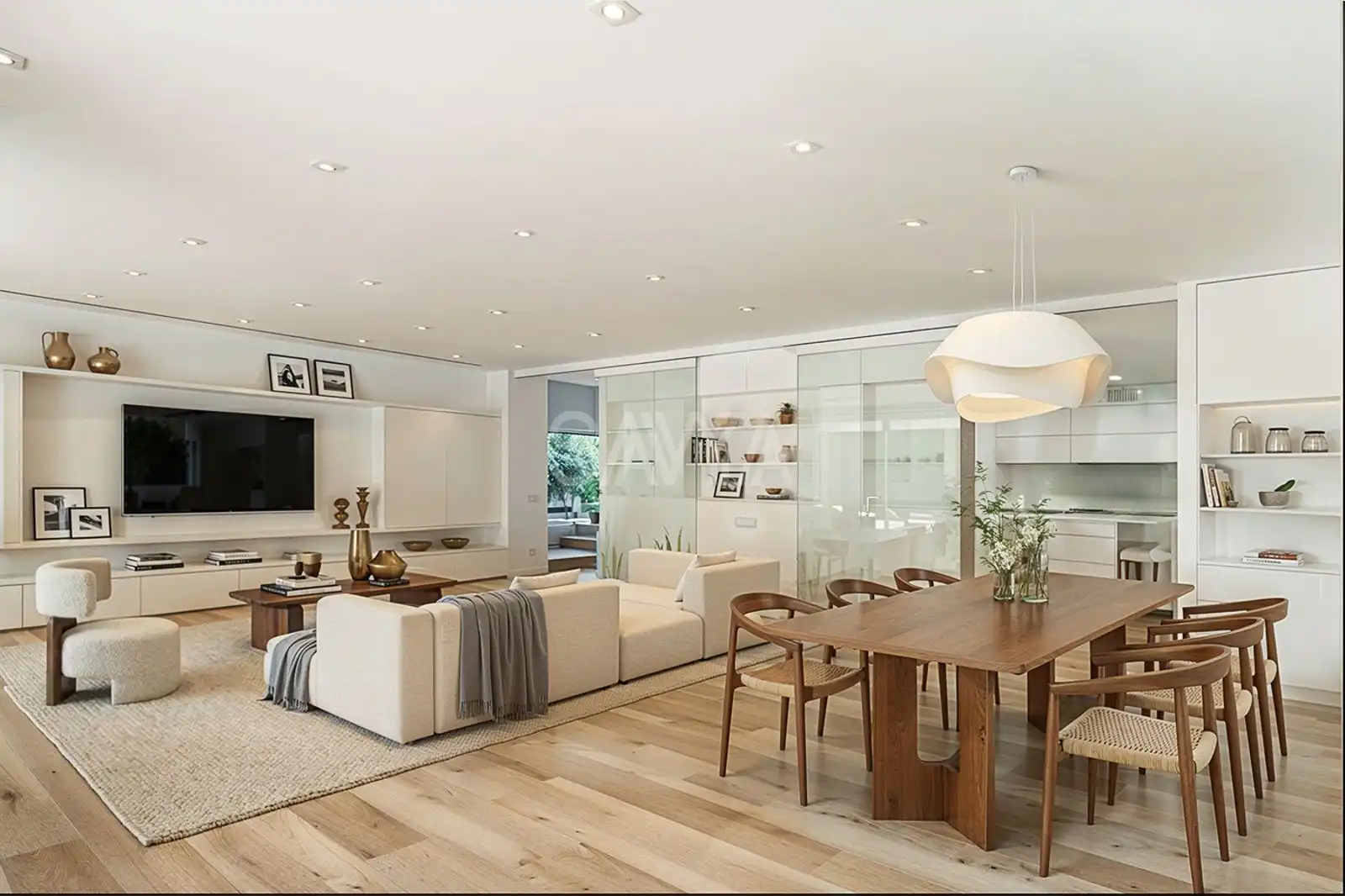 Sala d'estar de Casa o xalet en venda en Barcelona amb Aire condicionat, Calefacció i Jardí privat