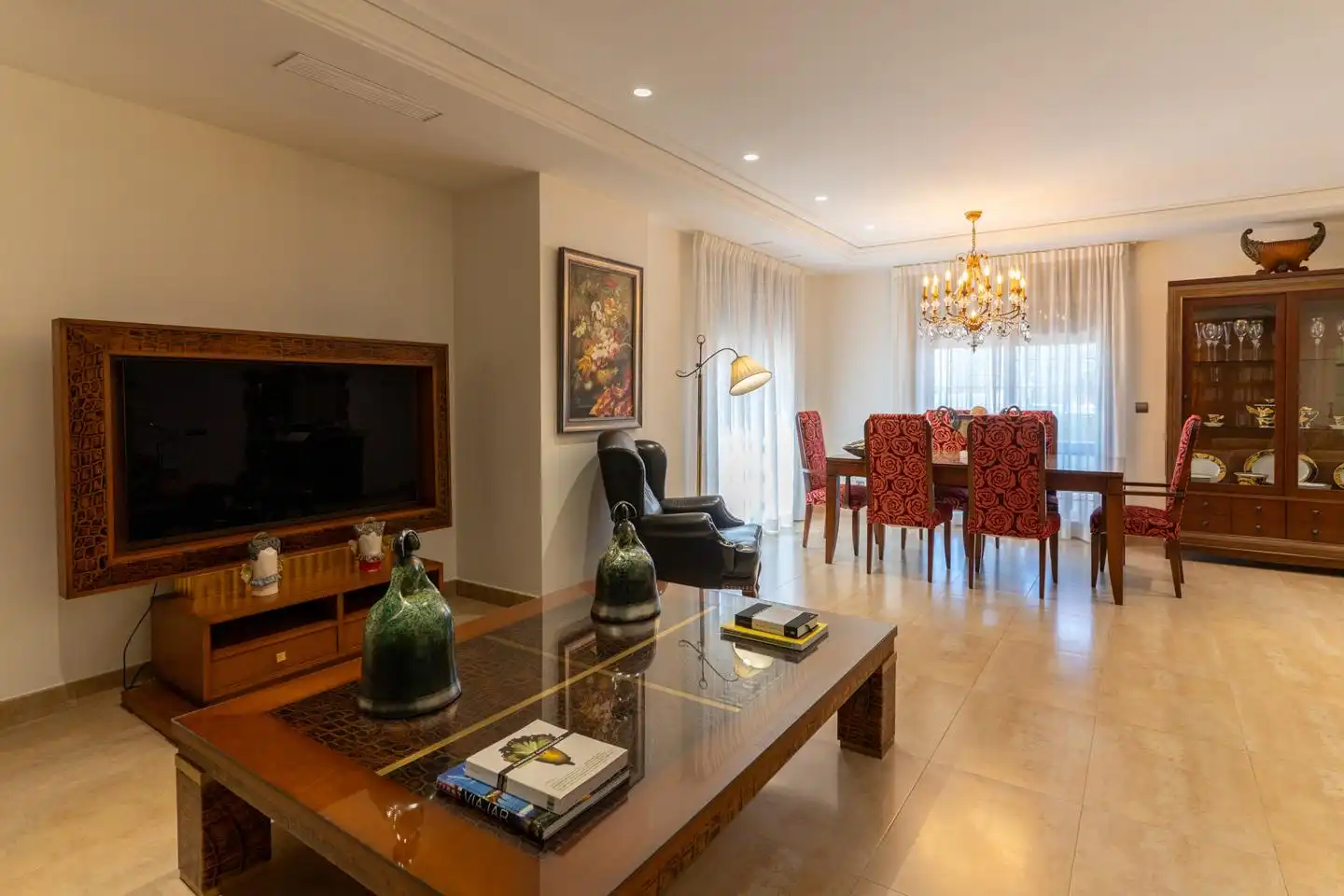 Sala de estar de Casa o chalet en venta en Elche / Elx con Aire acondicionado, Jardín privado y Parquet