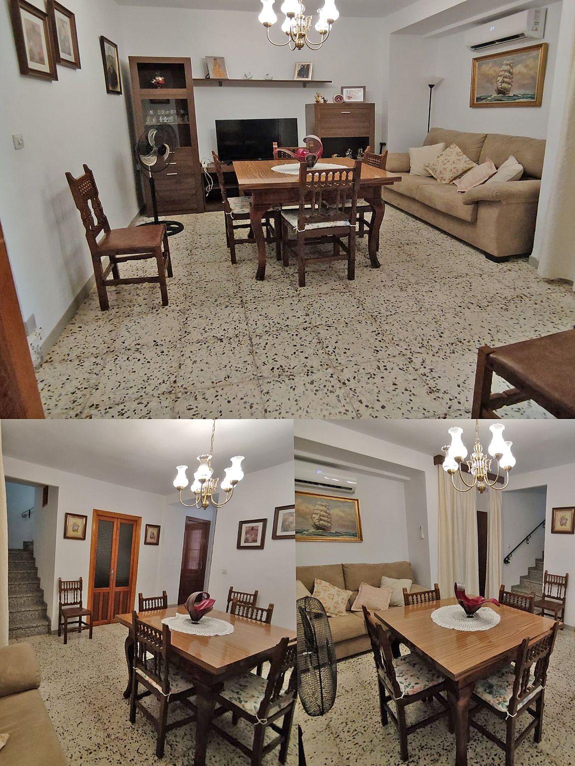 Dining room of Single-family semi-detached for sale in Cuevas Bajas  with Air Conditioner, Terrace and Furnished