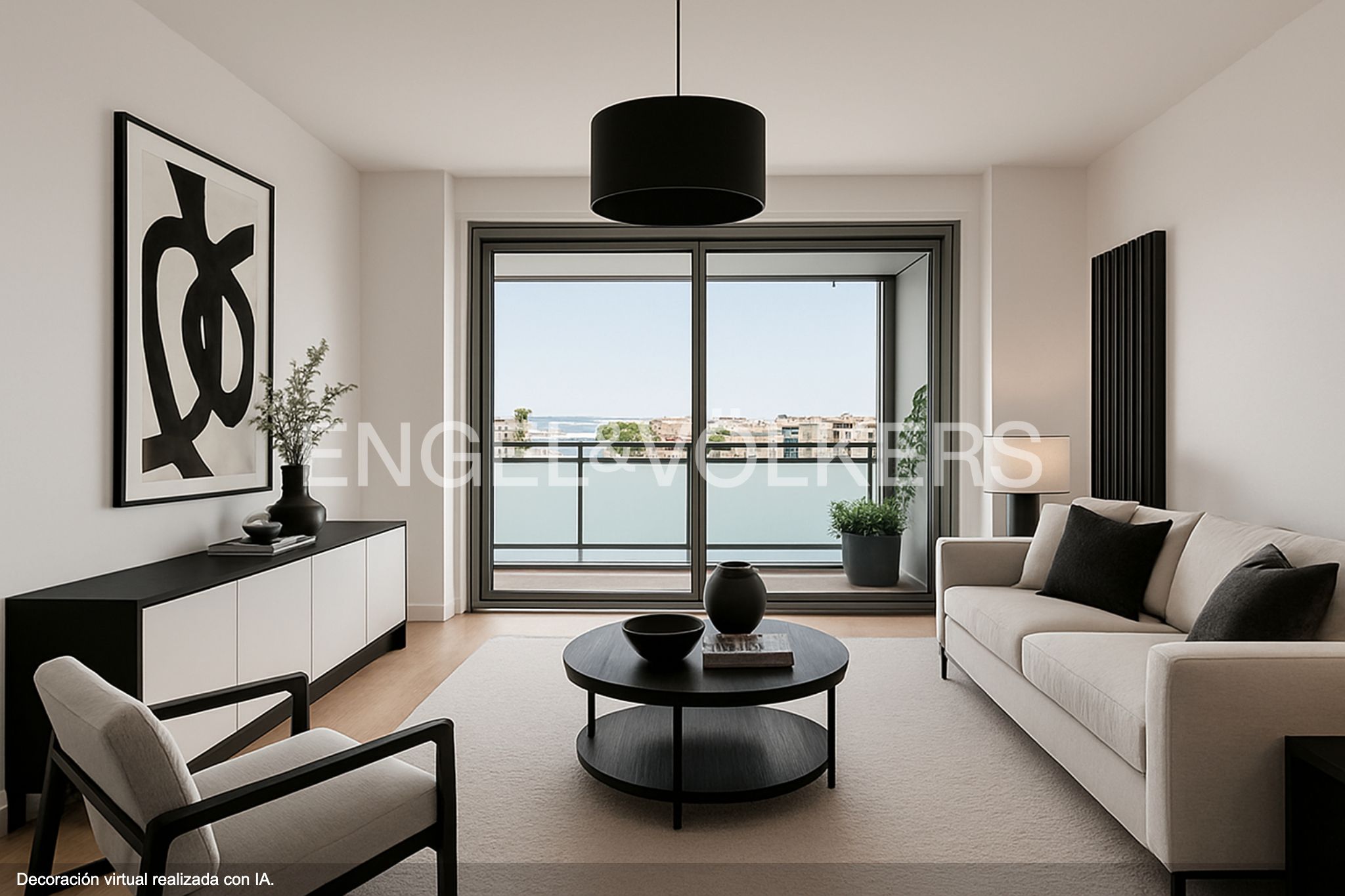 Sala d'estar de Apartament en venda en Sant Cugat del Vallès amb Aire condicionat, Calefacció i Parquet