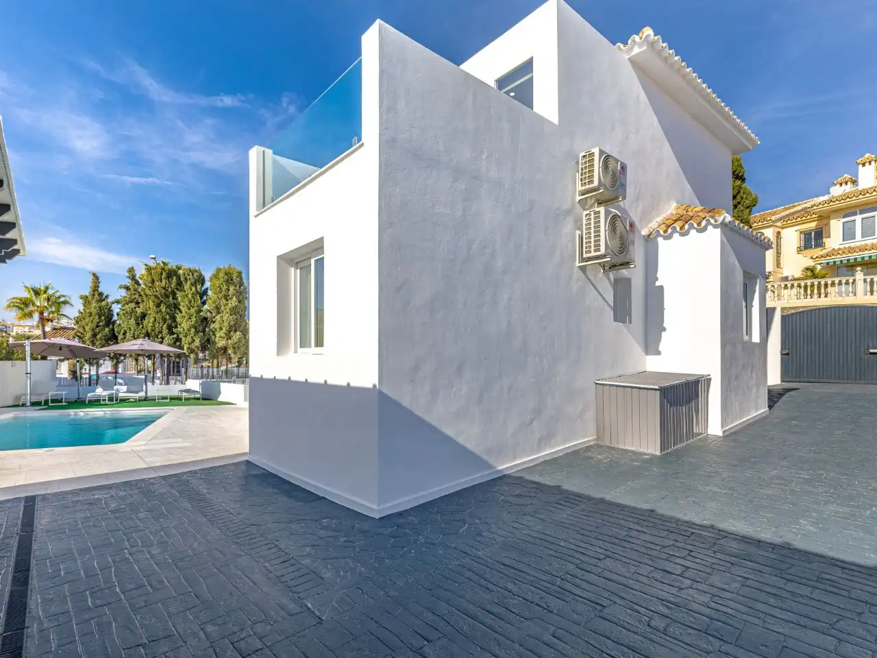 Terrassa de Casa o xalet en venda en Mijas amb Aire condicionat, Calefacció i Jardí privat