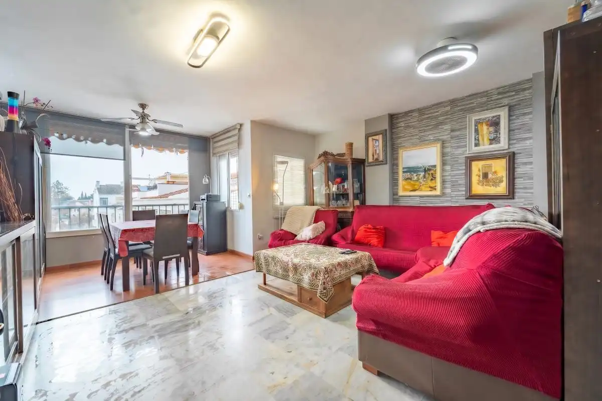 Wohnzimmer von Maisonette zum Verkauf in Málaga mit Klimaanlage, Heizung und Privatgarten