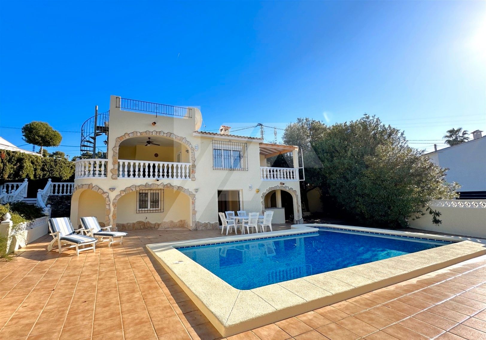 Swimming pool of House or chalet for sale in Benissa  with Air Conditioner, Heating and Private garden