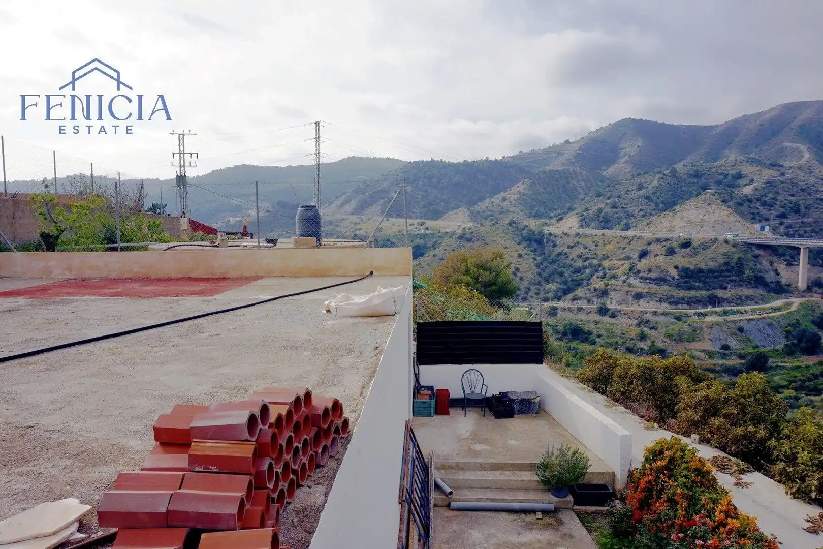 Terraza de Finca rústica en venta en Almuñécar con Aire acondicionado, Jardín privado y Terraza