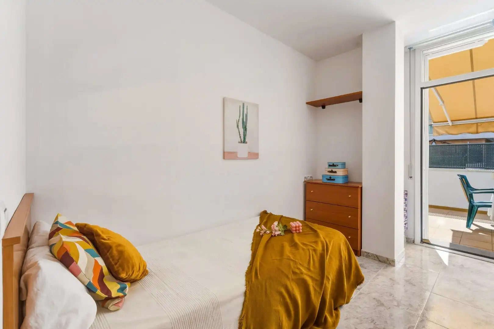 Schlafzimmer von Wohnung zum Verkauf in Lloret de Mar mit Klimaanlage, Heizung und Terrasse