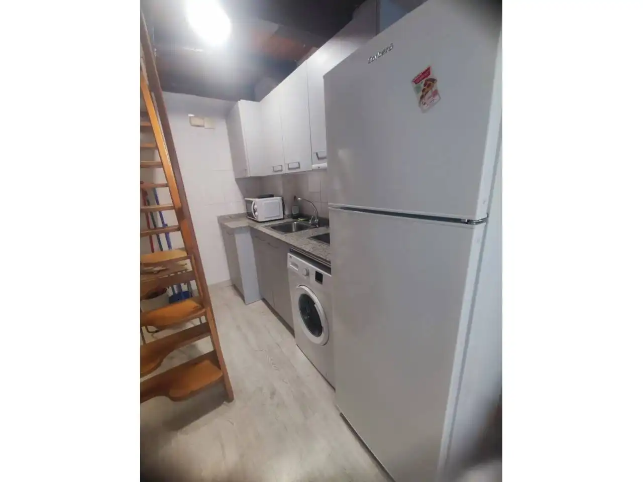Cocina de Ático de alquiler en Barbastro con Parquet, Amueblado y Balcón