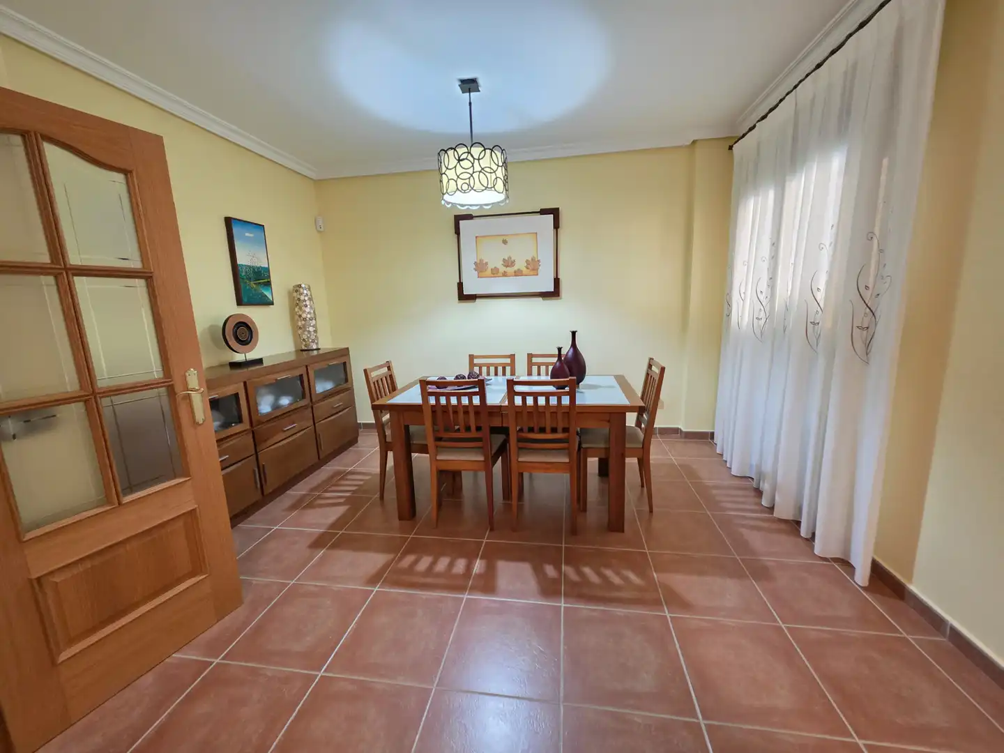 Menjador de Casa adosada en venda en Ciempozuelos amb Aire condicionat, Calefacció i Jardí privat