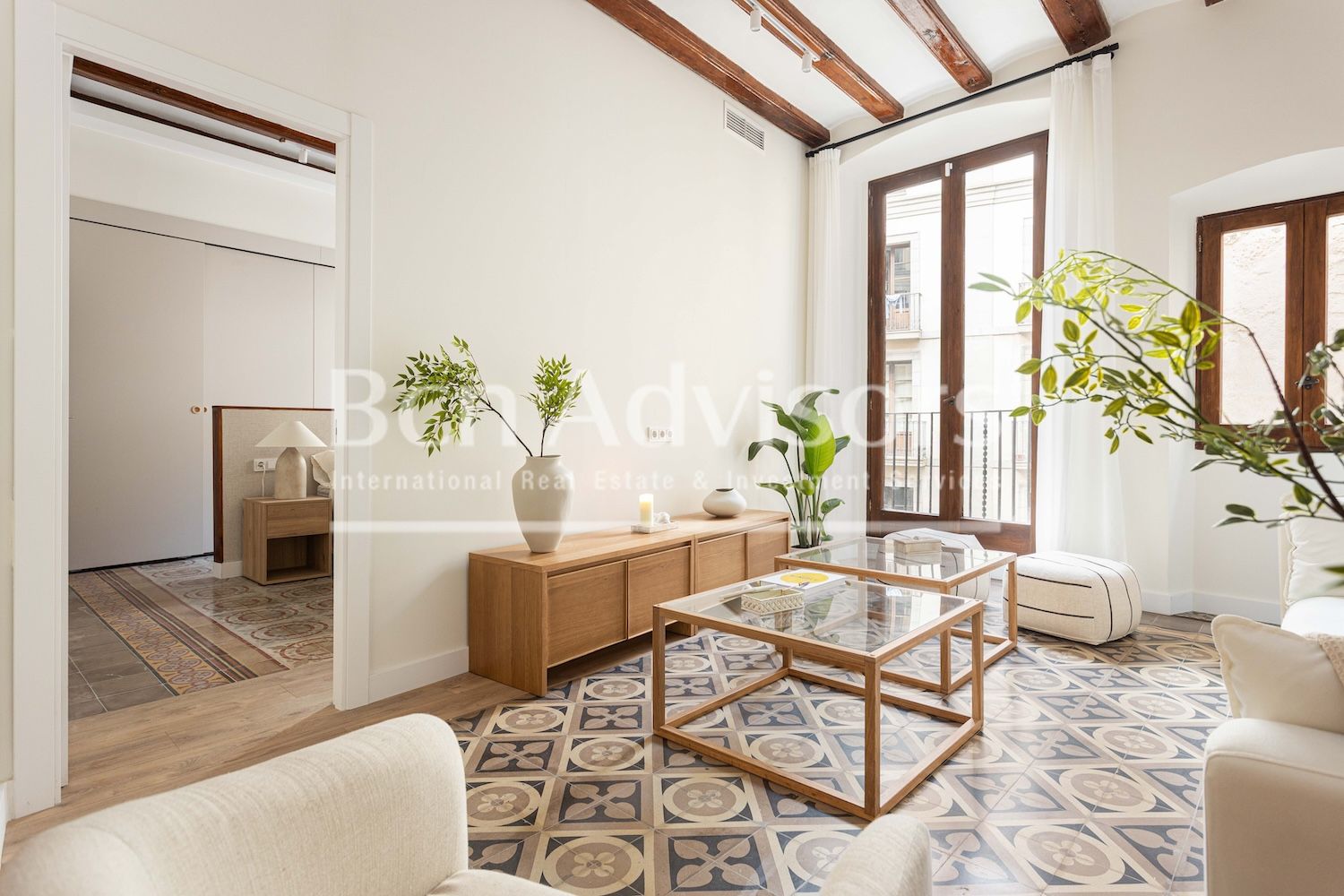 Sala d'estar de Pis en venda en  Barcelona Capital amb Aire condicionat, Calefacció i Moblat