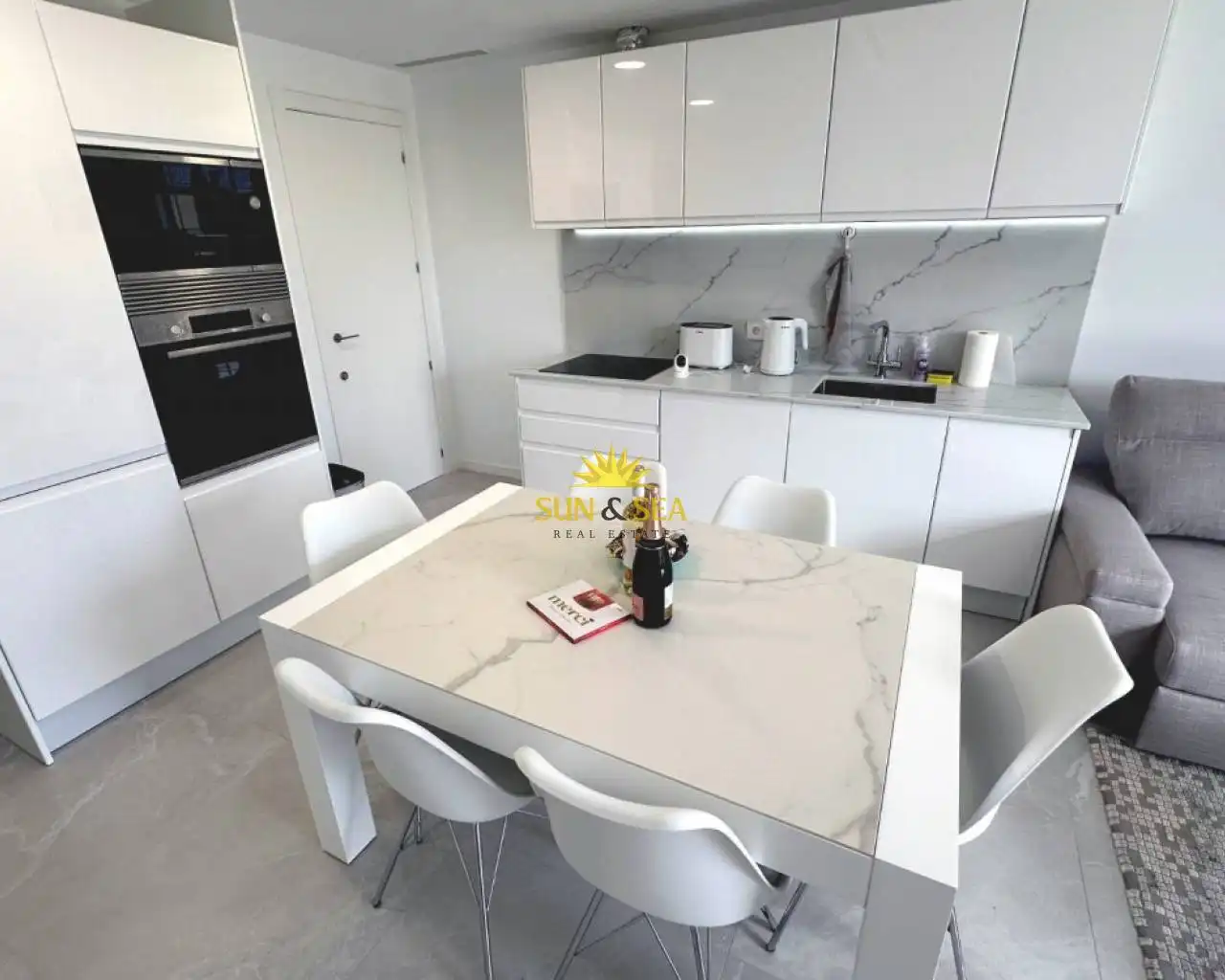 Cocina de Planta baja de alquiler en Finestrat con Aire acondicionado, Calefacción y Terraza