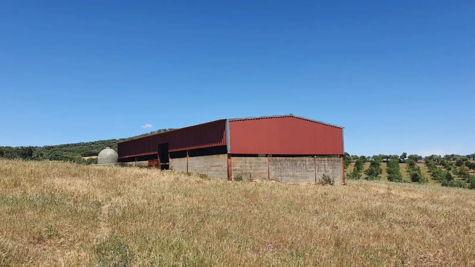 Vista exterior de Nave industrial en venta en Salvaleón
