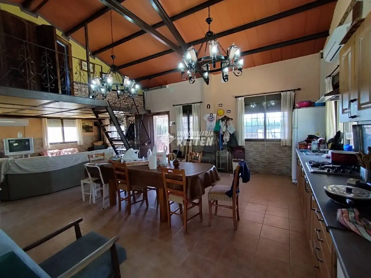 Menjador de Finca rústica en venda en Fuente Álamo de Murcia amb Aire condicionat, Jardí privat i Moblat
