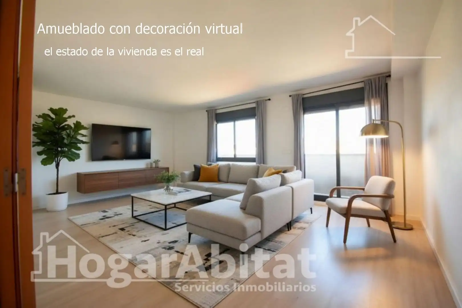 Living room of Attic for sale in Pedreguer  with Air Conditioner, Parquet flooring and Terrace