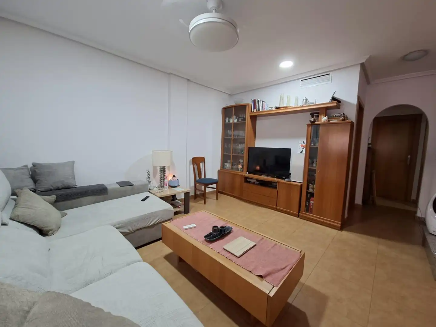 Sala d'estar de Casa adosada en venda en San Javier amb Aire condicionat, Jardí privat i Terrassa