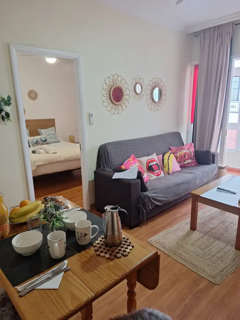 Living room of Apartments for rent in Las Palmas de Gran Canaria  with Parquet flooring, Furnished and Washing machine