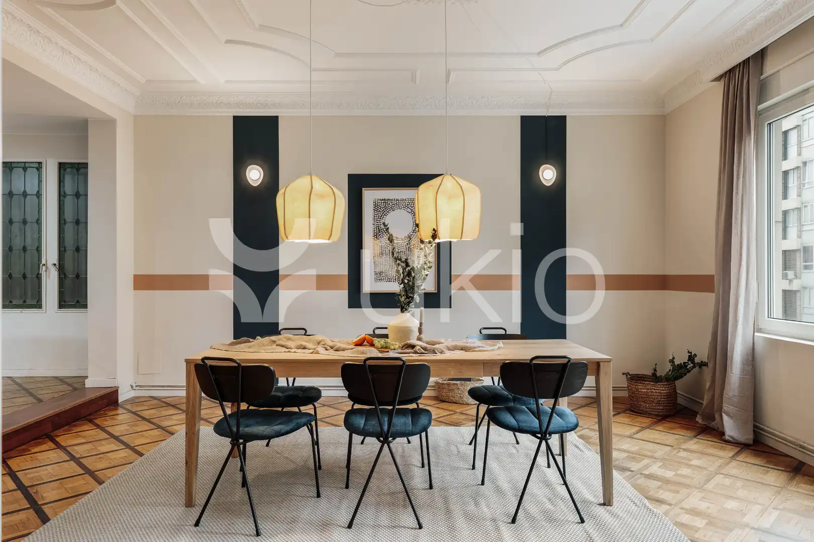 Dining room of Apartments for rent in Barcelona  with Air Conditioner, Heating and Furnished
