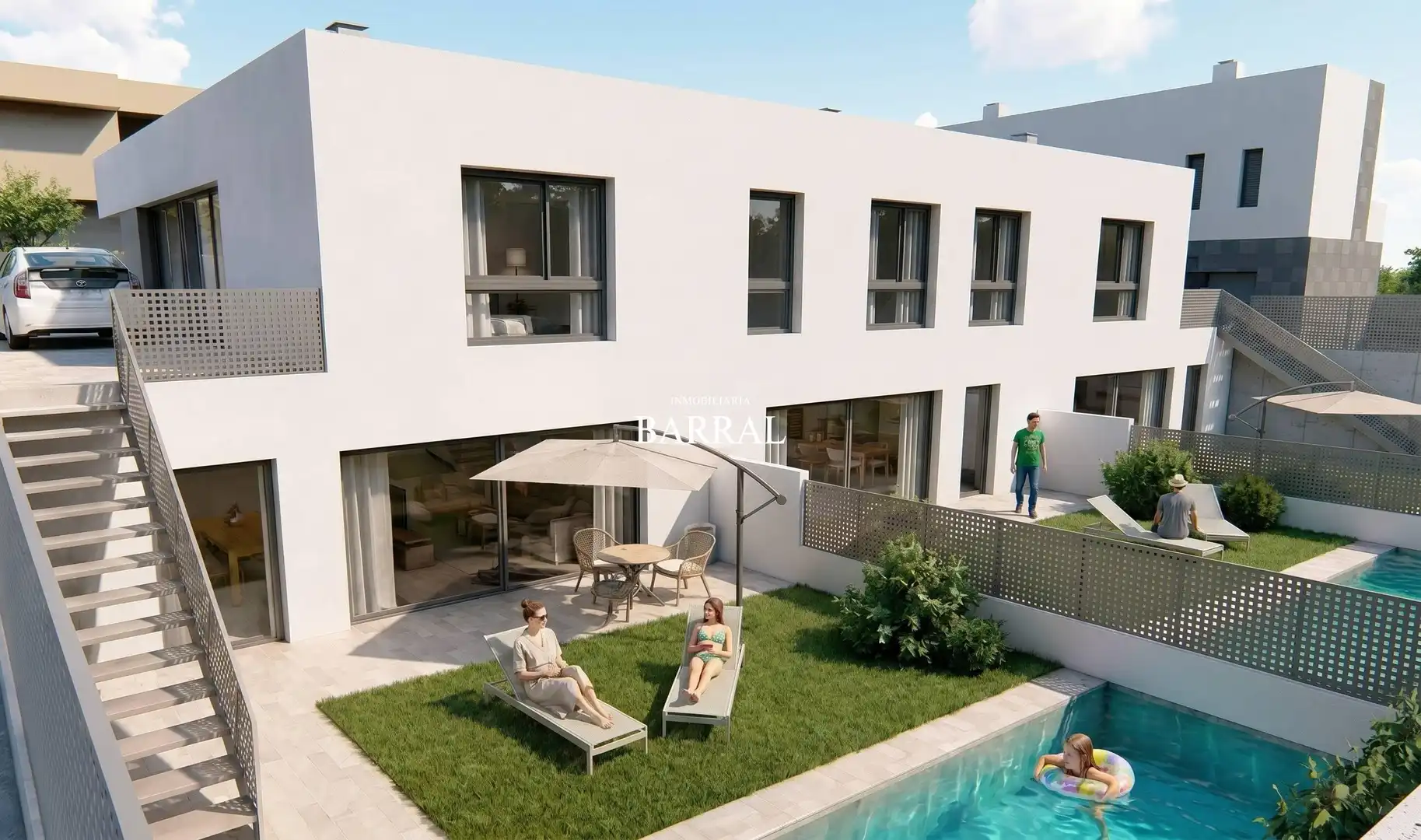 Exterior view of Houses for sale in Tudela  with Heating, Private garden and Terrace