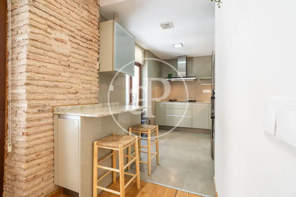 Cocina de Piso de alquiler en Valencia con Aire acondicionado, Calefacción y Terraza