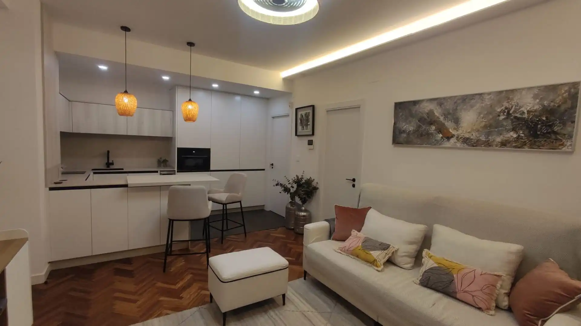 Sala de estar de Apartamento de alquiler en A Coruña Capital  con Calefacción y Amueblado