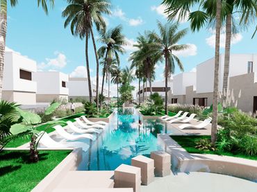 Bungalow con piscina en venta en Las Lomas de Rame - Bahía Bella