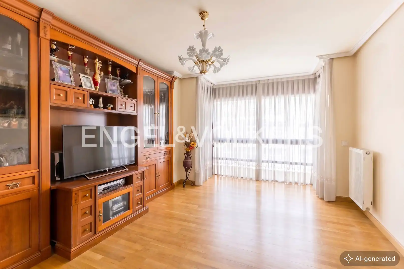 Living room of Flat for rent in Madrid  with Air Conditioner, Heating and Private garden
